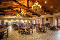 lovely dining hall with chandeliers - The Ranch at Dove Tree