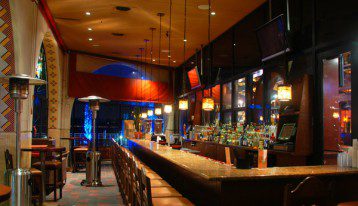 empty bar at restaurant