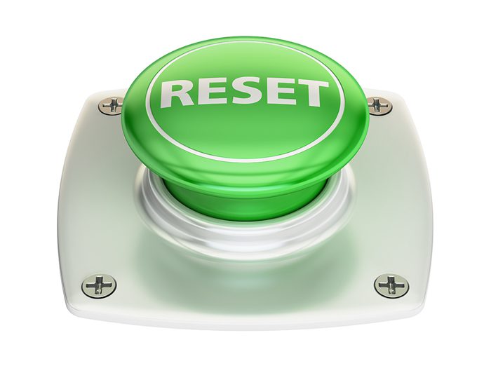 large green reset button