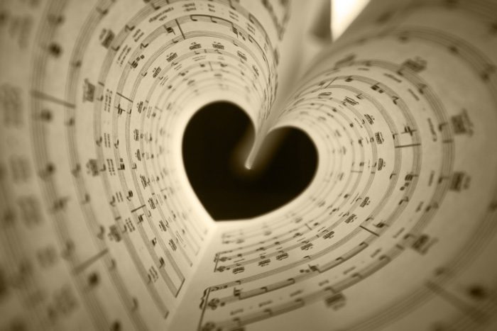 sheet music shape of heart