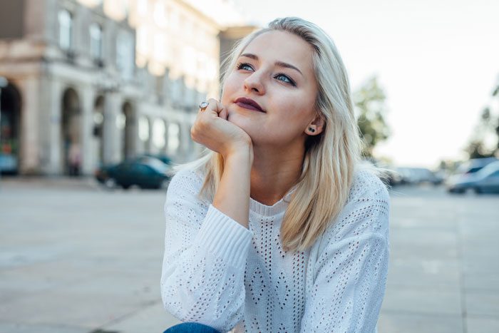 Create a Plan for Recovery in the New Year, young blonde woman looking hopeful