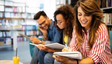 most common reasons teens and young adults turn to drugs or alcohol, group of college students studying together in school library - college students and drugs