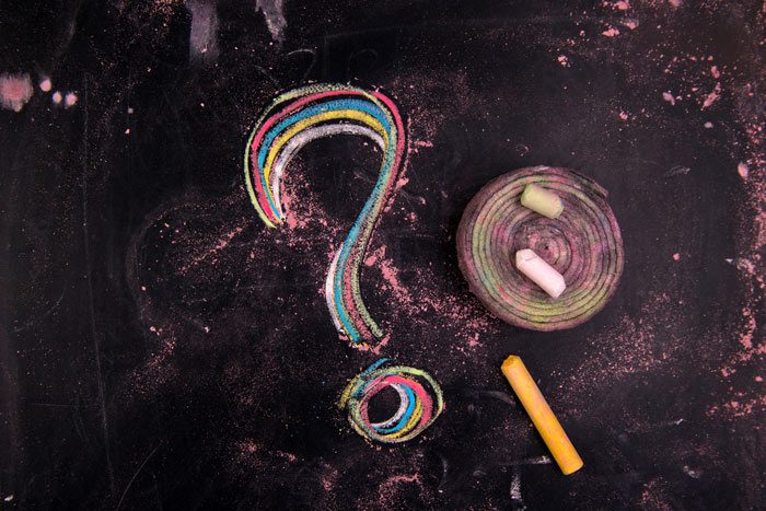 Risk for Opioid Overdose, question mark written with colorful chalk - opioid overdose