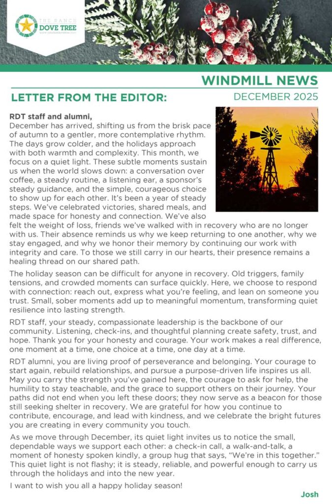 Ranch at Dove Tree Alumni Newsletter December 2025